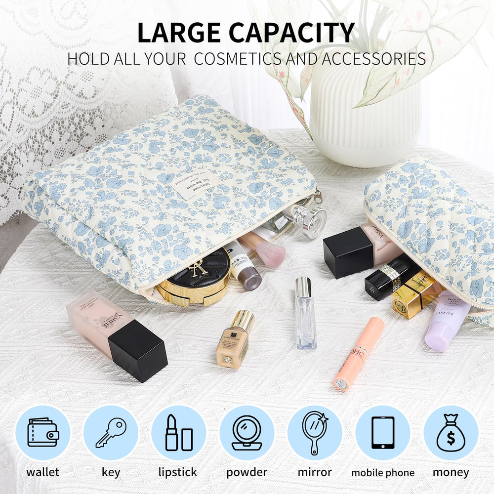 Senbowe sac maquillage floral design coquet, ajoute une touche tendance.