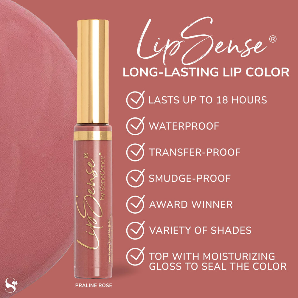 LipSense de SeneGence — teinte irisée pour un éclat durable et subtil.