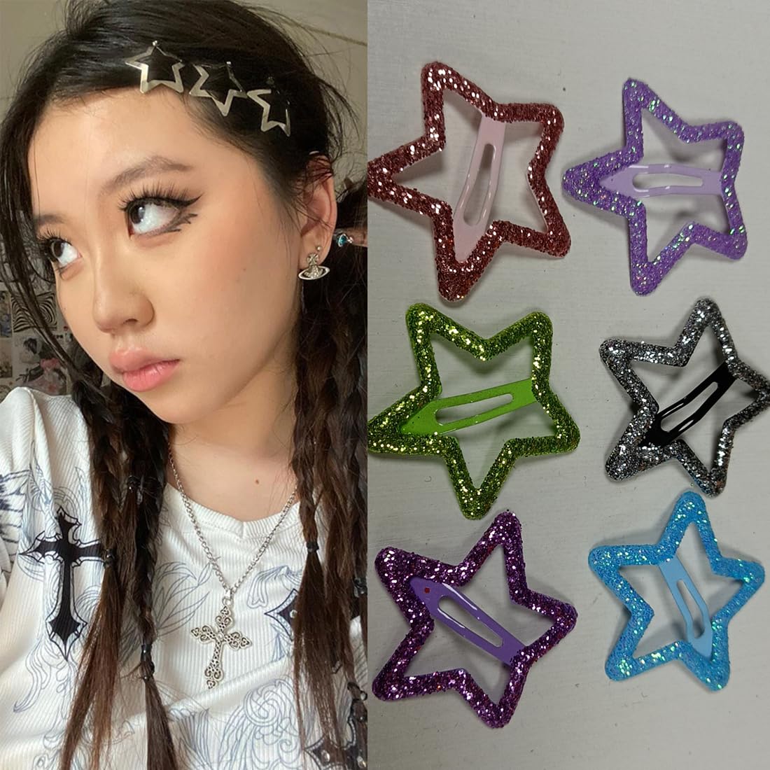 Seneeel barrettes étoiles : accessoire rapide pour un style élégant en déplacement.