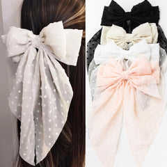 Seneeel grand noeud cheveux beige, accessoire chic pour toutes les occasions.