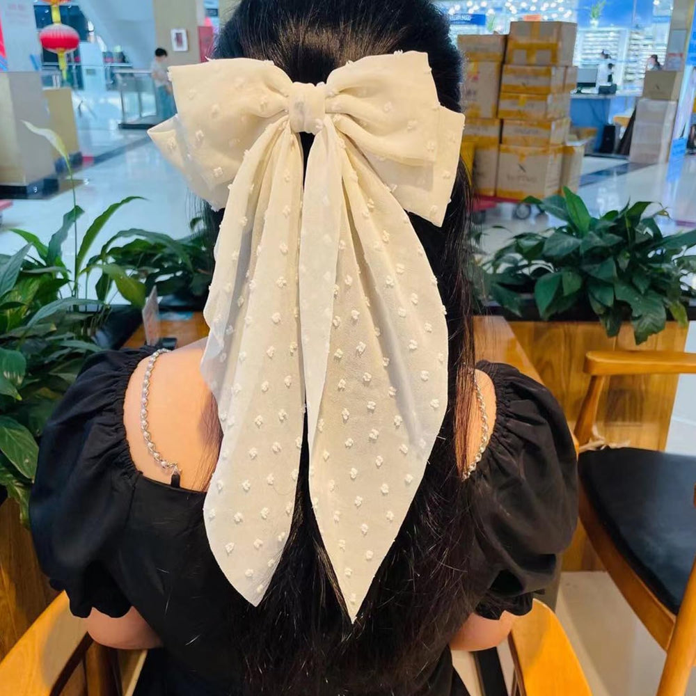 Seneeel grand noeud cheveux rose clair ensemble, parfait pour un look romantique.