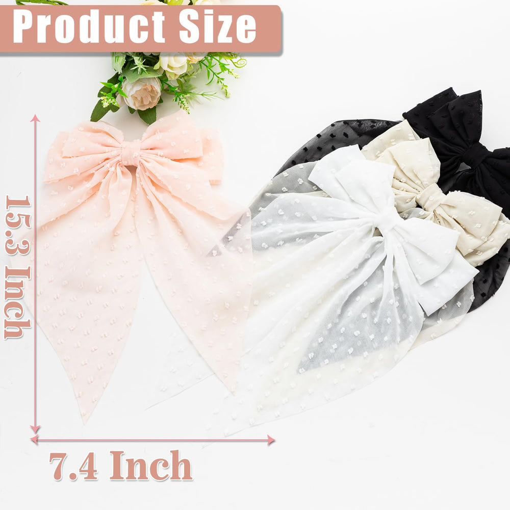 Seneeel grand noeud cheveux rose clair, texture douce et féminin.