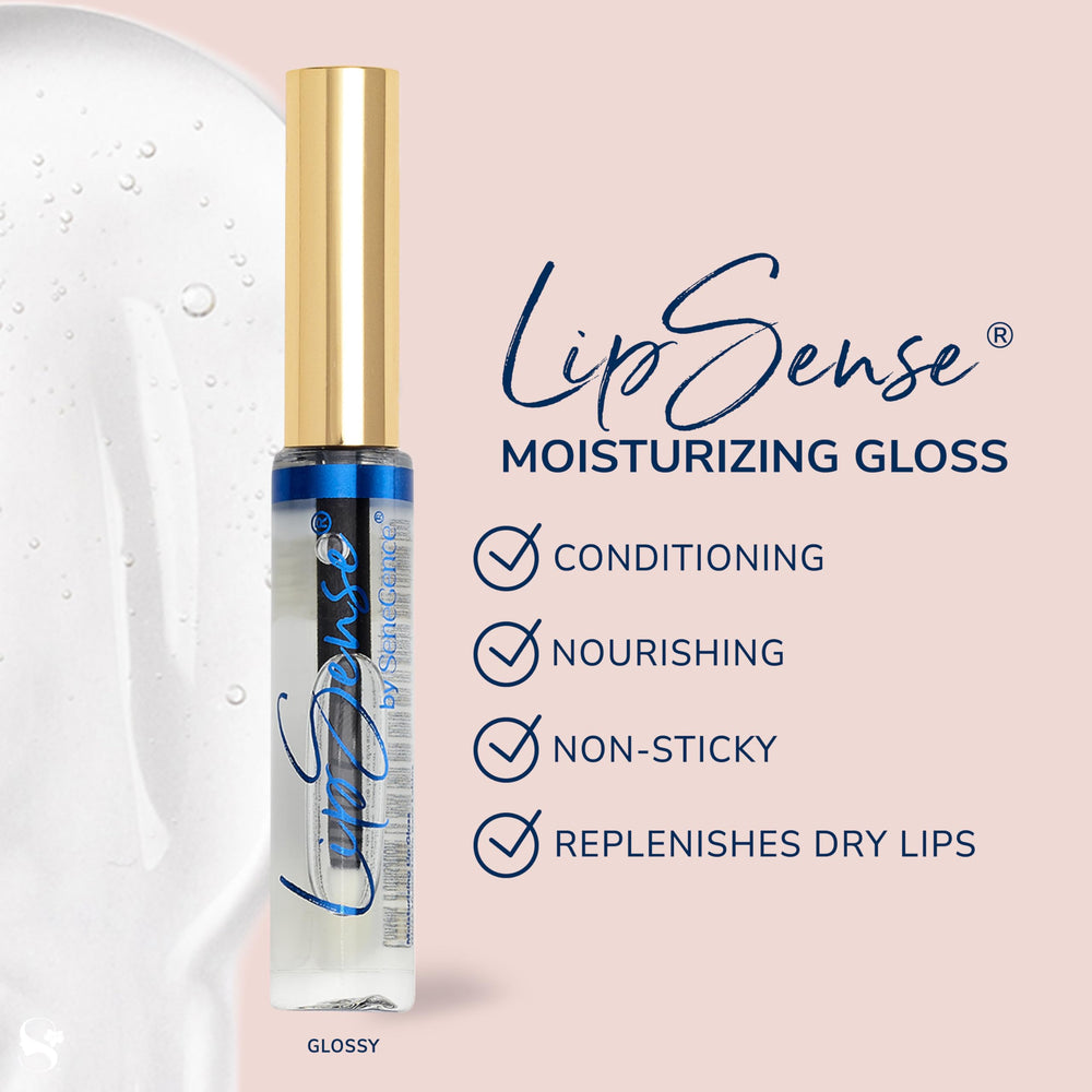 SeneGence LipSense fini brillant ajoute un éclat immédiat et des lèvres veloutées.