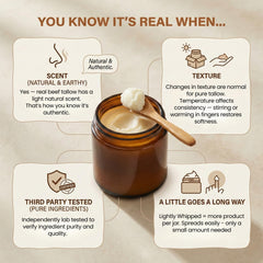 Sense Wellness Beurre de boeuf: vitamines A, D, E, K et huile de rose musquée.