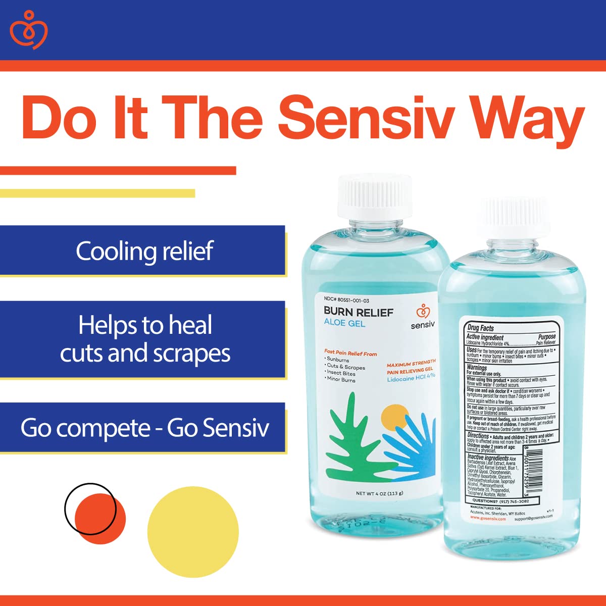 Sensiv Gel Aloe Vera – utilisation en extérieur lors d’activités.