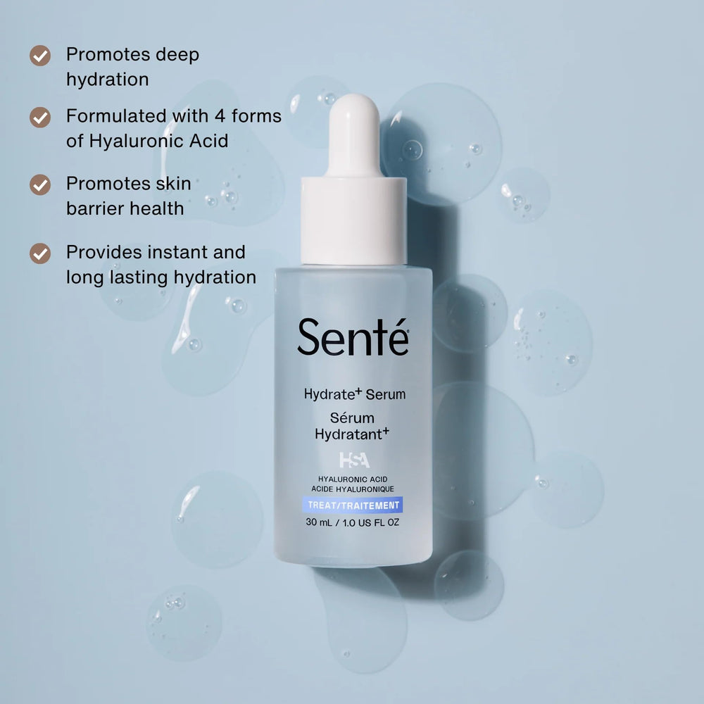 Texture légère du Senté Hydrate+ Serum pour absorption rapide.