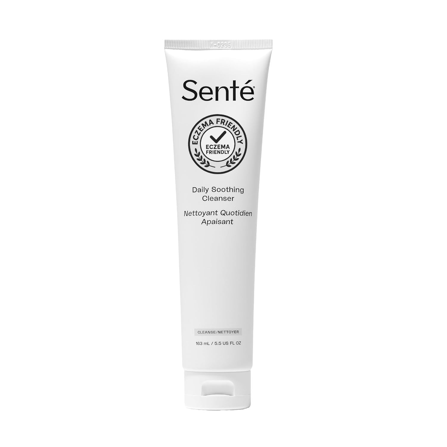 Sente nettoyant visage apaisant quotidien dans un flacon, nettoie en douceur.
