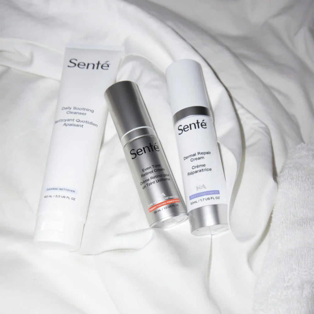 Sente nettoyant visage apaisant quotidien, dermatologue-testé pour un usage quotidien en douceur.
