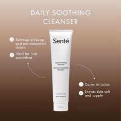 Sente nettoyant visage apaisant quotidien, texture crème légère prête à l'emploi.