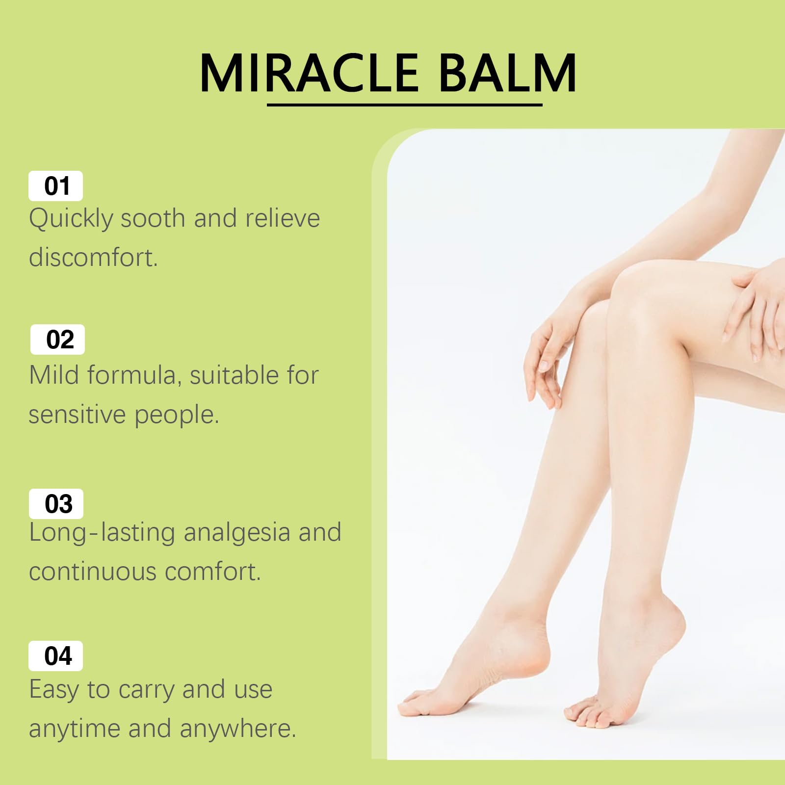 Senzion Miracle Balm arm use for relaxed, comfortable skin.