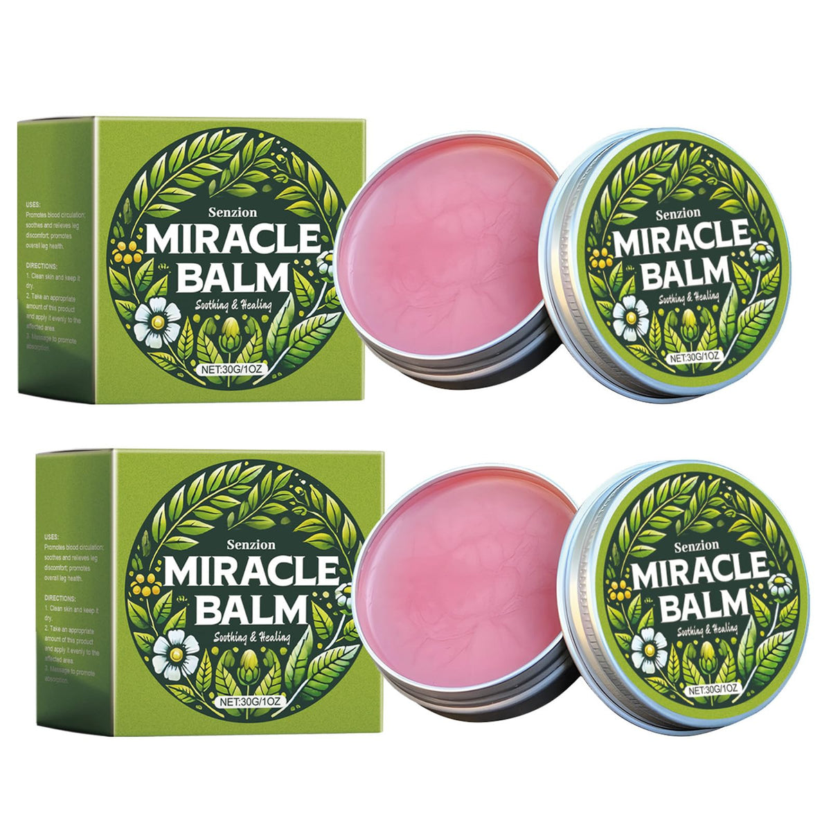 Senzion Miracle Balm tube front view for quick daily comfort.
