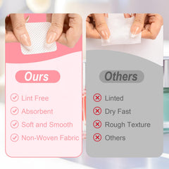 Lingettes Seonggong absorbantes pour vernis gel, élimination nette sans peluche.