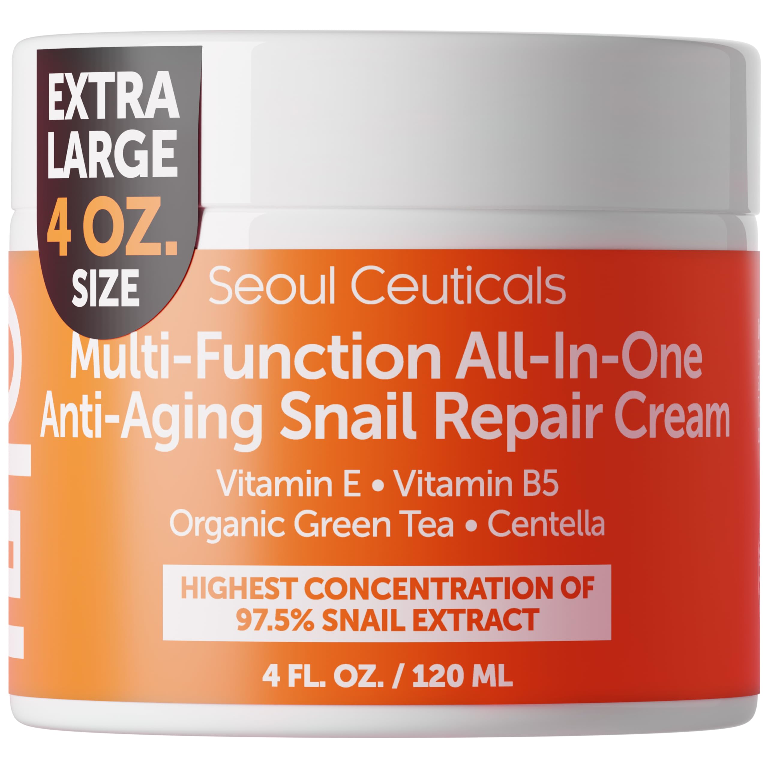 Crème SeoulCeuticals Mucin Escargot 97,5% – hydratation intense et éclat naturel.