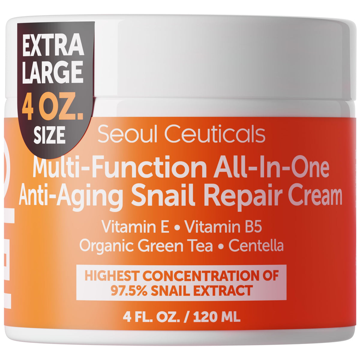 Crème SeoulCeuticals Mucin Escargot 97,5% – hydratation intense et éclat naturel.