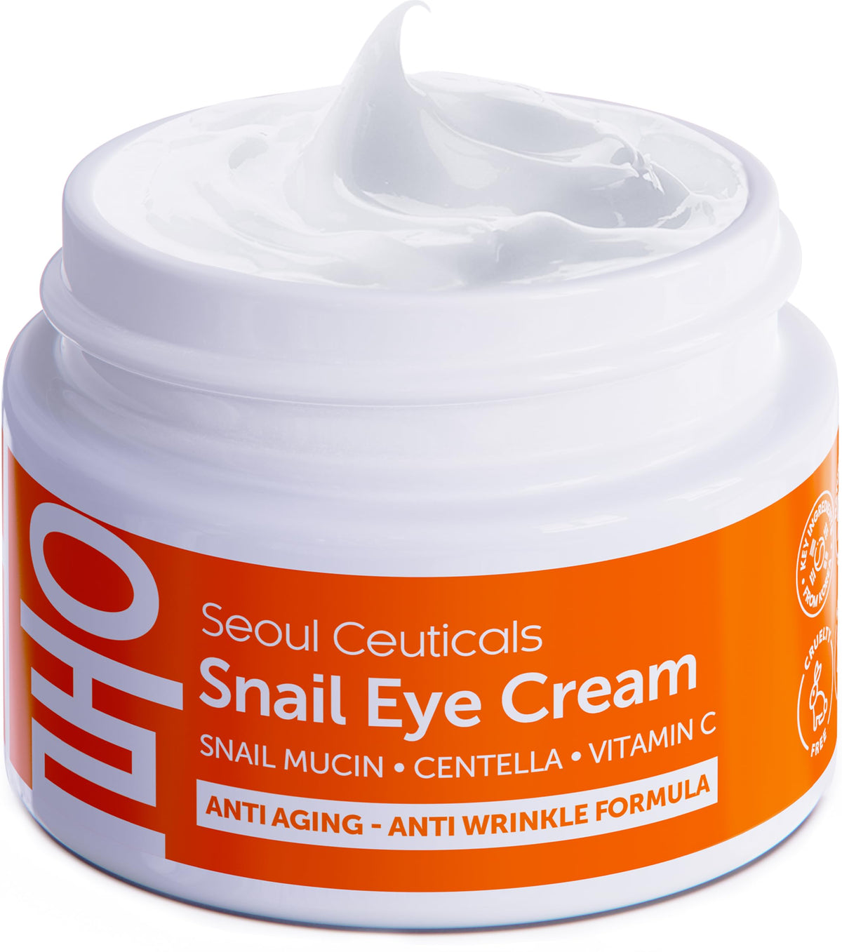 SeoulCeuticals crème yeux mucine escargot, bouteille 0,5 oz, soin nourrissant pour le contour.