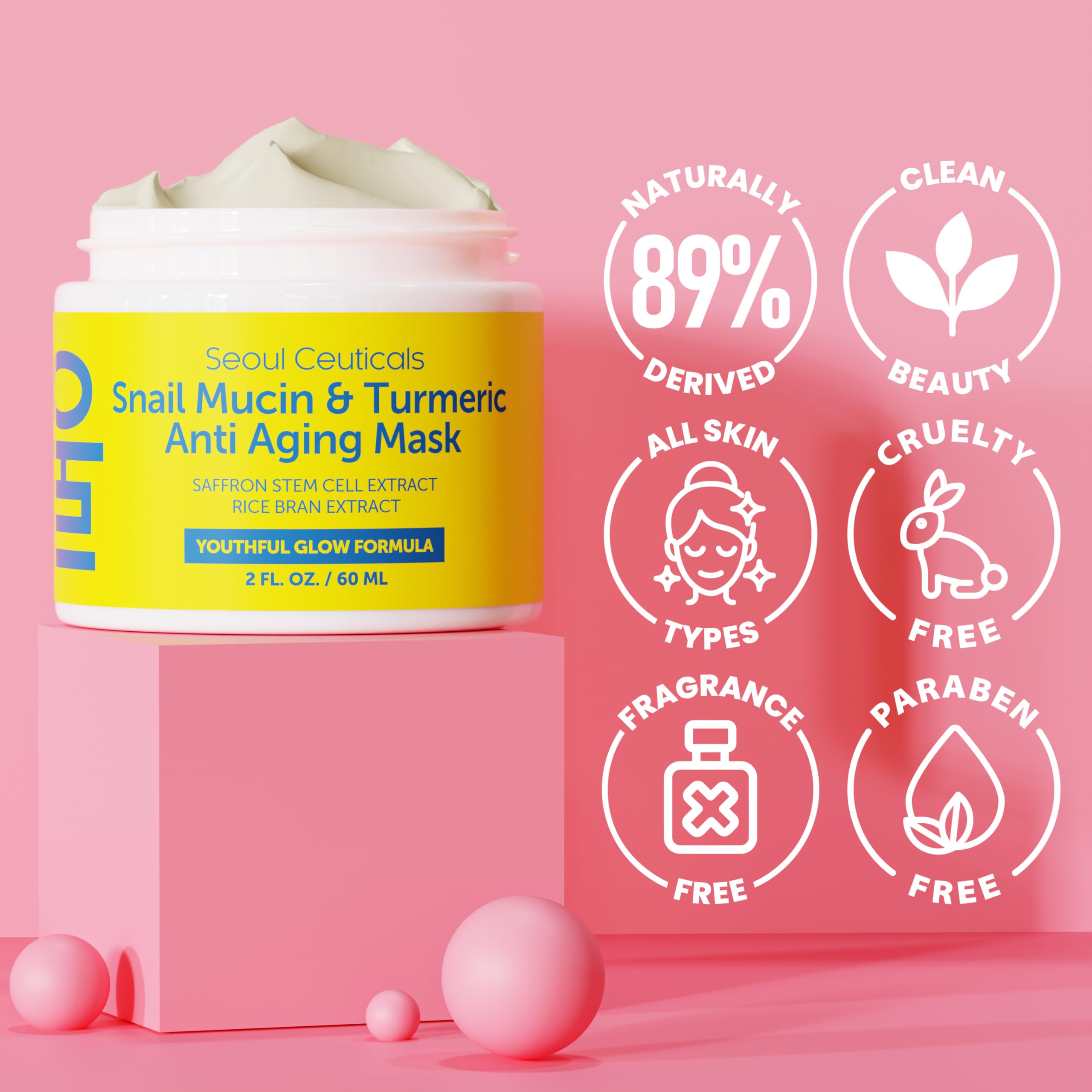 Masque anti‑âge SeoulCeuticals – teint plus éclatant et frais.