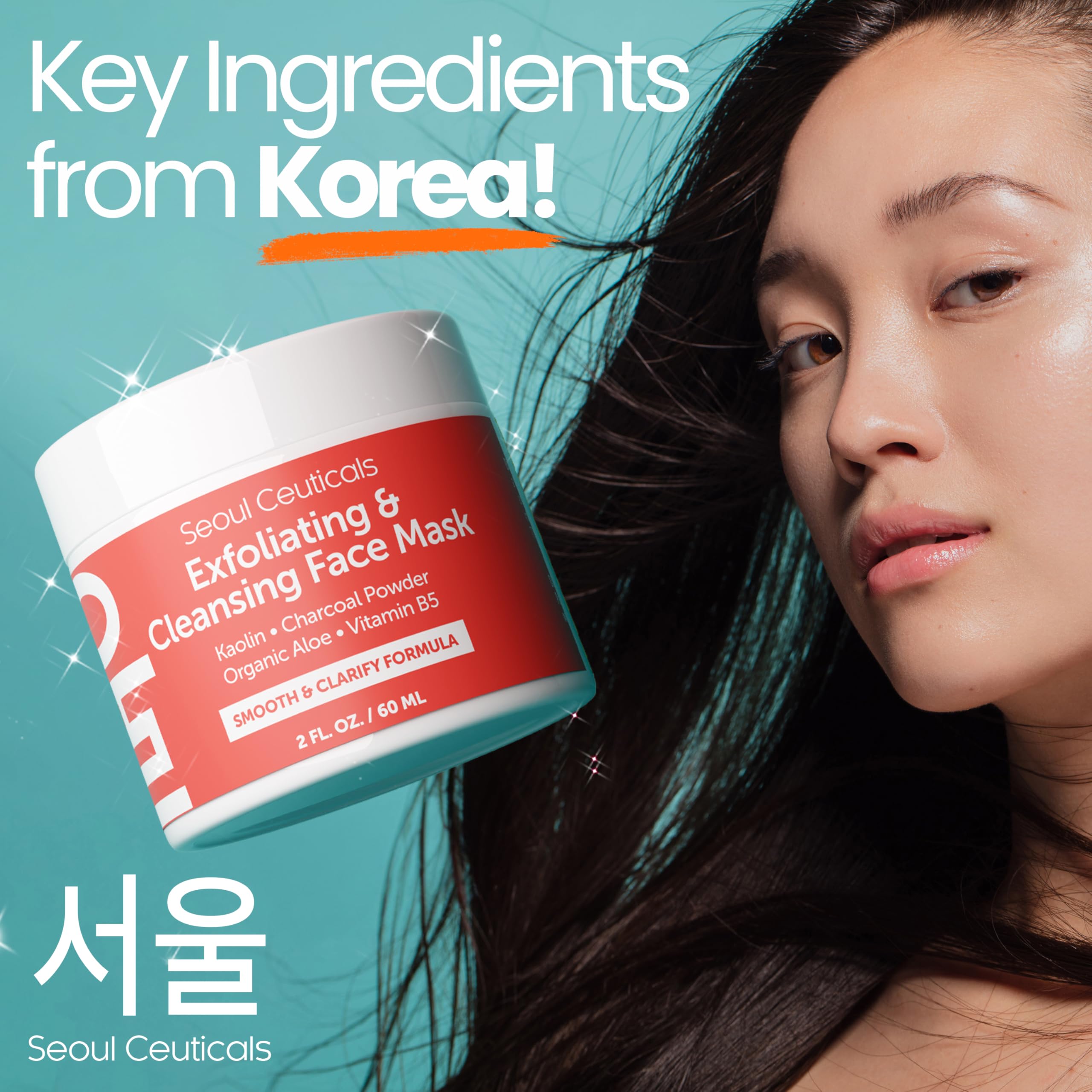 Purification en profondeur du visage avec kaolin et charbon SeoulCeuticals.