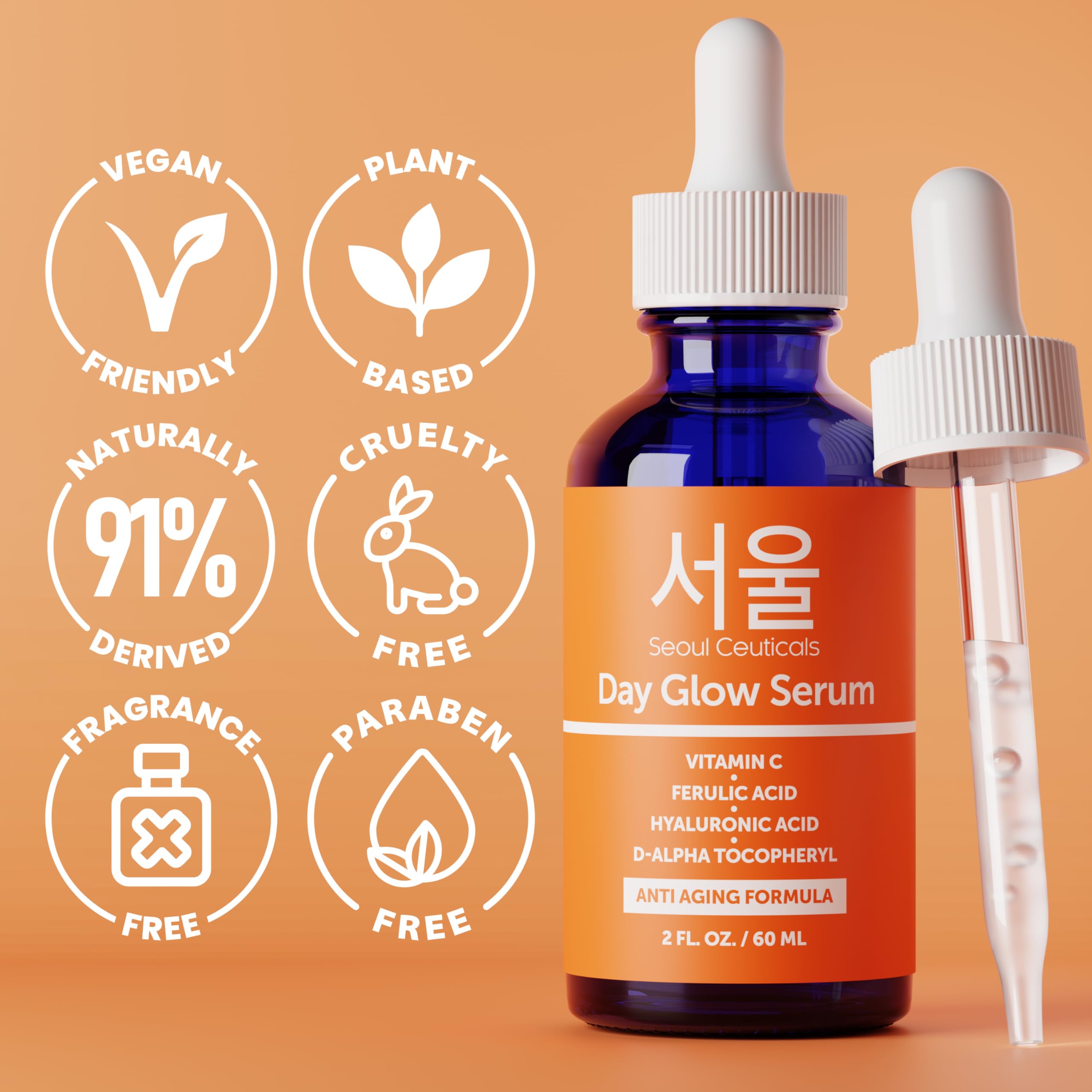 S SeoulCeuticals sérum hydratant en pipette, texture légère et absorption rapide.
