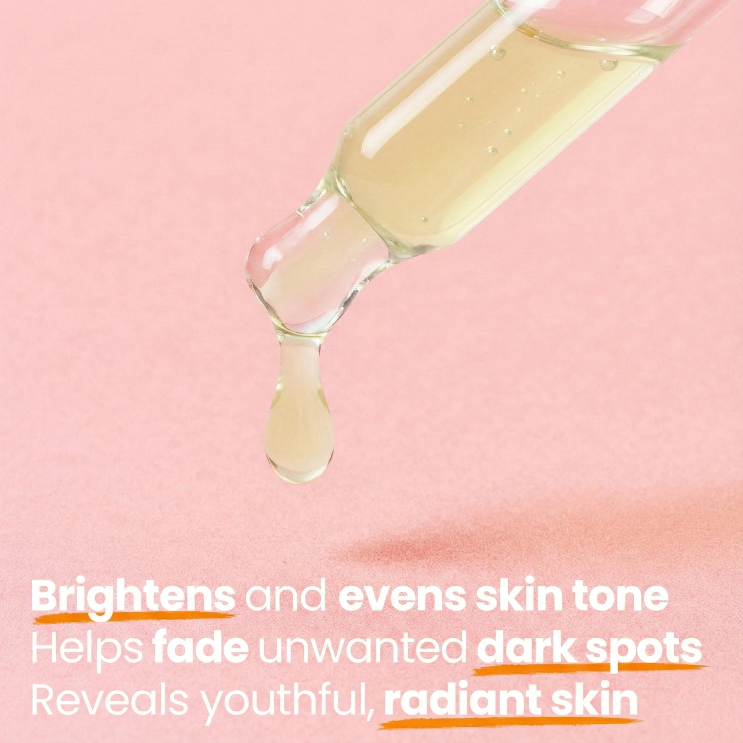 Texture légère du sérum prête à être absorbée par la peau.