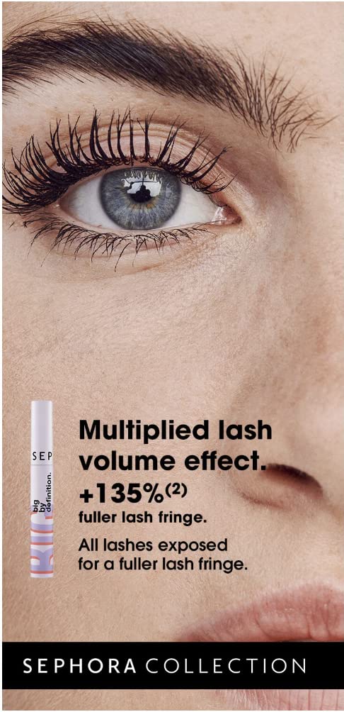 SEPHORA Collection Big By Definition Mascara, application précise des racines aux pointes et volume.