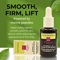 Ingrédients vitamine C et E dans SEPHORA COLLECTION, éclaircissent le teint et protègent.