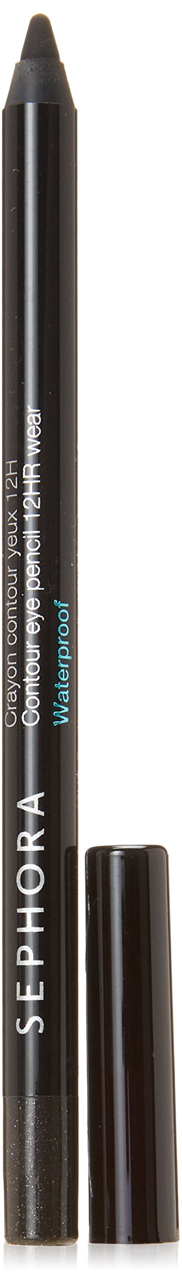Crayon contour yeux Sephora Noir, imperméable 12h, pour un regard soutenu sans bavures.