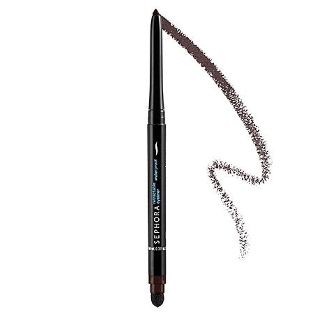 Crayon yeux Sephora rétractable étanche #10 Brun Noir Mat, tracé net et longue tenue.