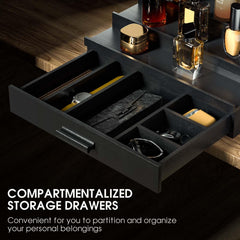 Sephyroth organisateur de Cologne en bambou avec tiroir pratique pour montres et clés.