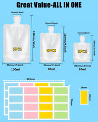 Pochettes SEQUHITKU avec ouverture large pour remplir facilement.