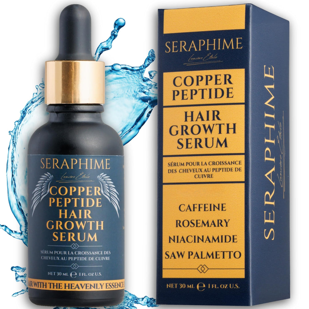 Sérum Seraphime en bouteille prête à l'emploi pour densité capillaire accrue.