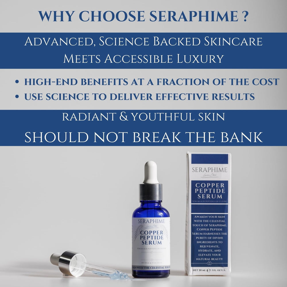 Seraphime Sérum Cuivre-Peptide – aspect peau lisse et rafraîchie après l'application.