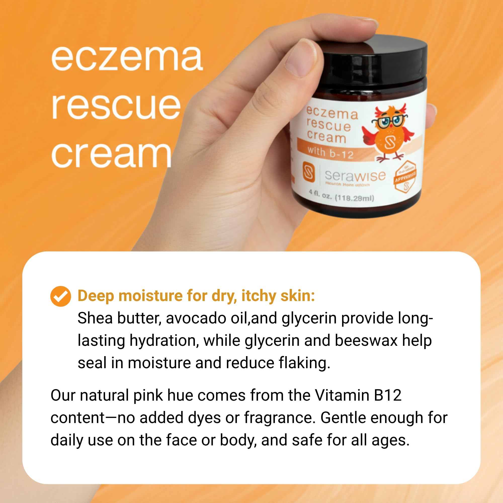 Crème Serawise SOS Eczéma au millepertuis – effet apaisant naturel.