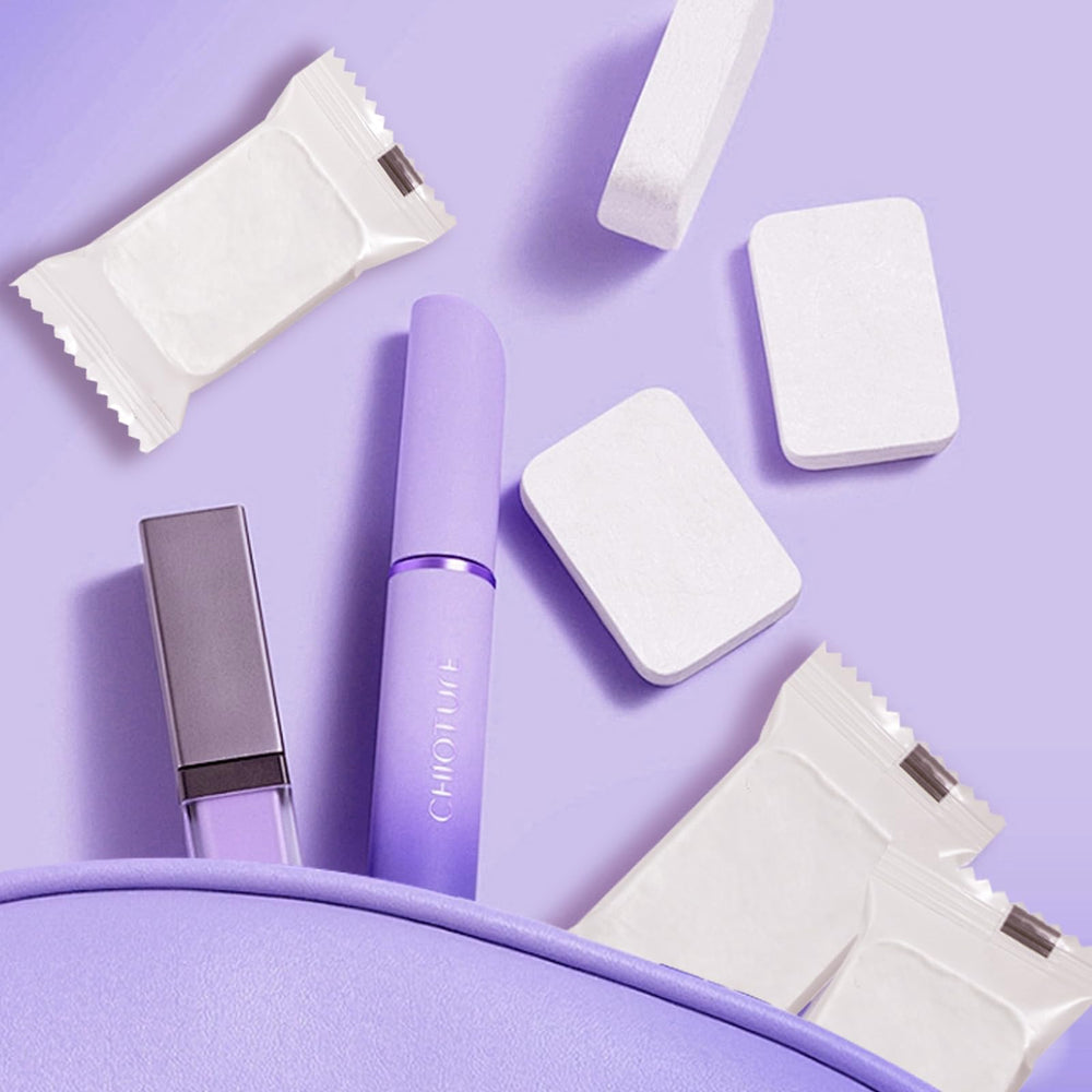 Serenorch tablettes-visage compactes et poche, hygiène pratique en déplacement.