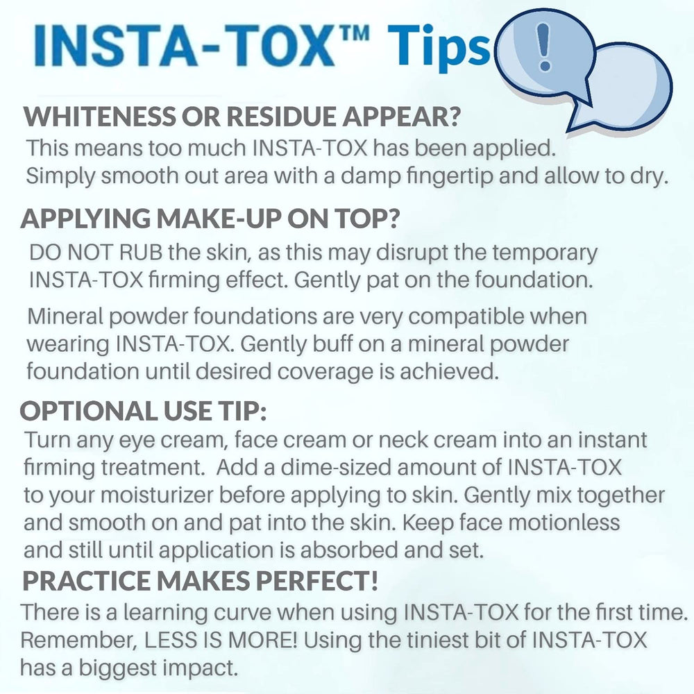 Flacon compact INSTA-TOX prêt pour retouches et voyage