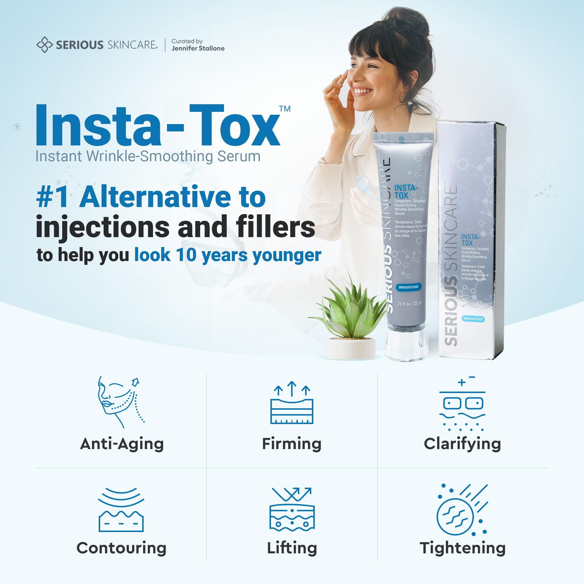 Cernes et poches autour des yeux diminués avec INSTA-TOX