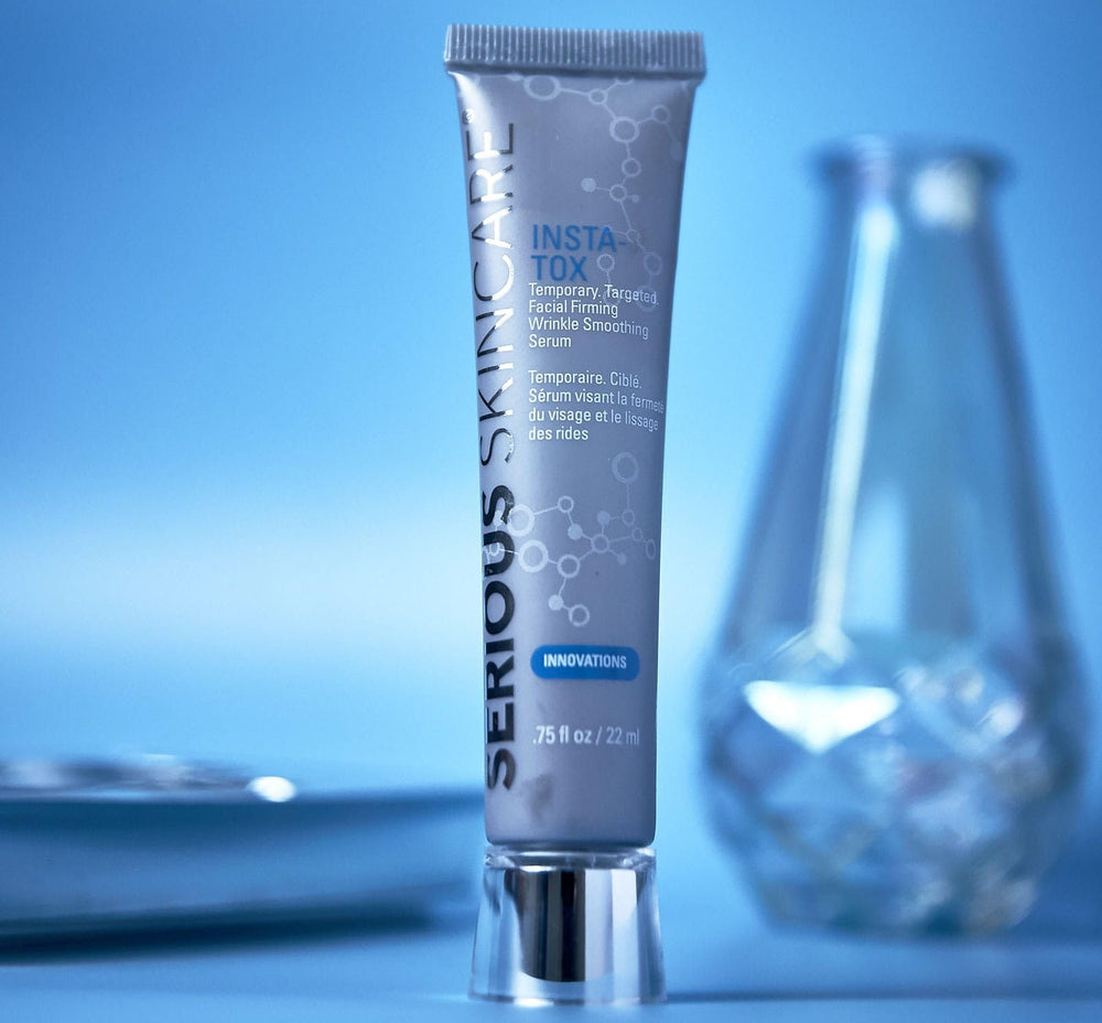 INSTA-TOX Serious Skincare, peau lumineuse et lisse après application.