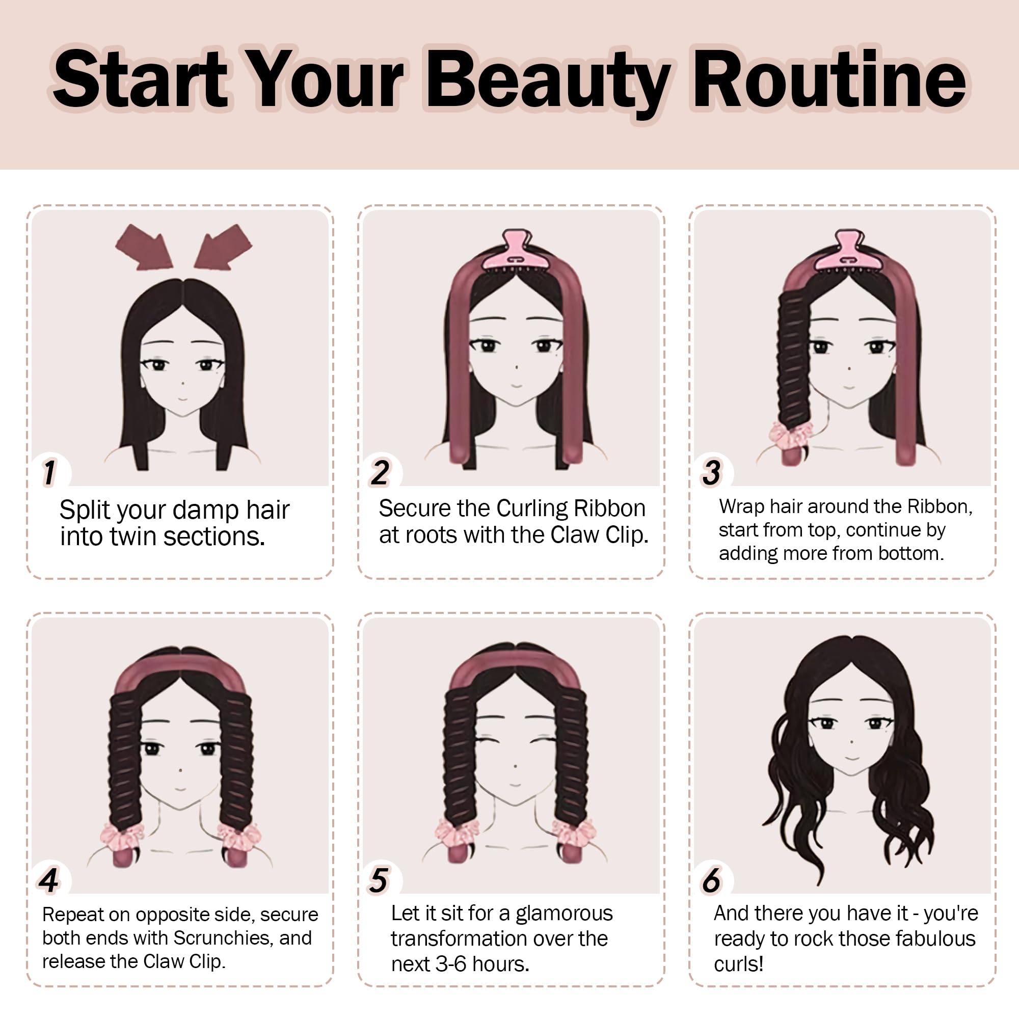 Seritant Kit Coiffure Sans Chaleur offrant flexibilité et résultats sans chaleur.