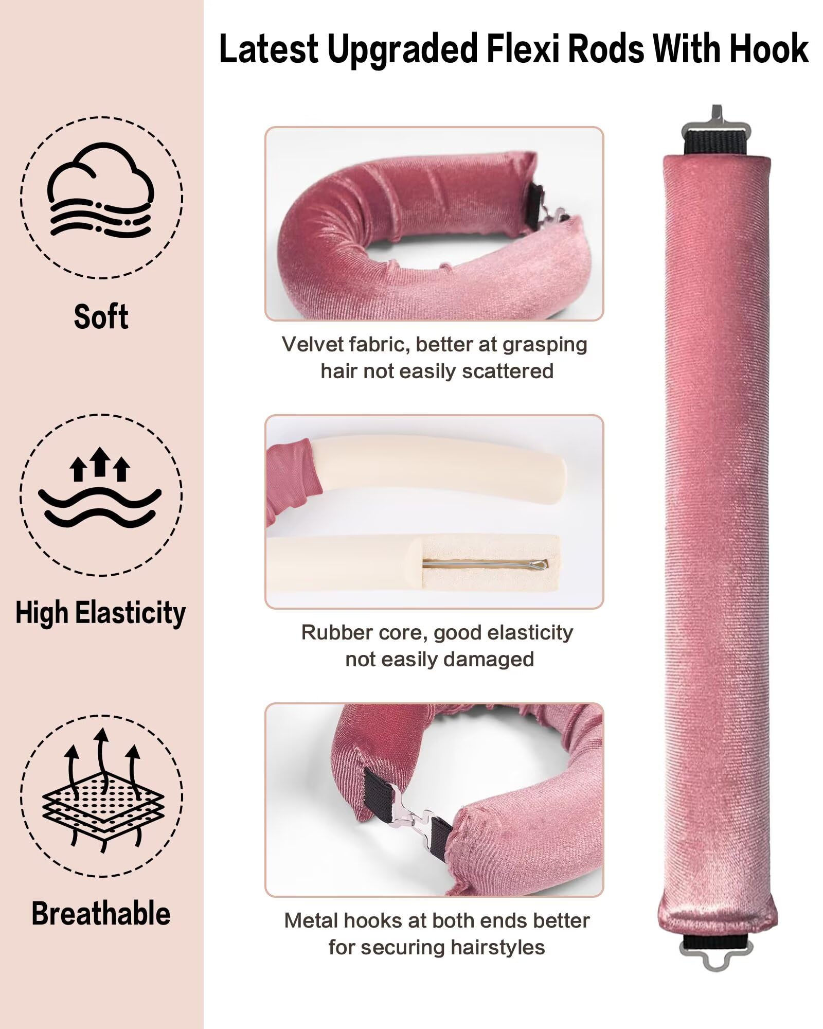 Seritant rouleaux flexibles sans pinces, installation rapide et confortable.