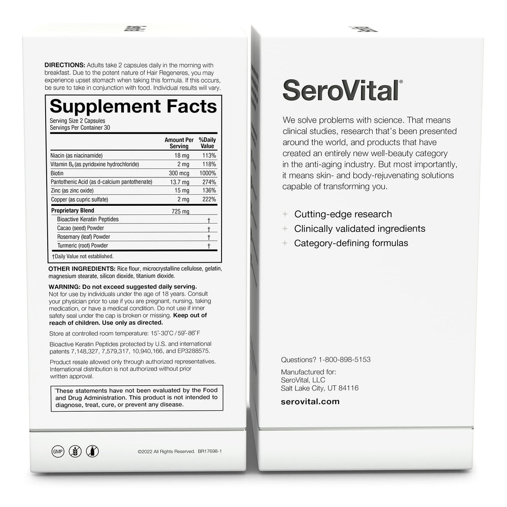 Intégrer Serovital Hair Regeneres dans votre routine beauté.