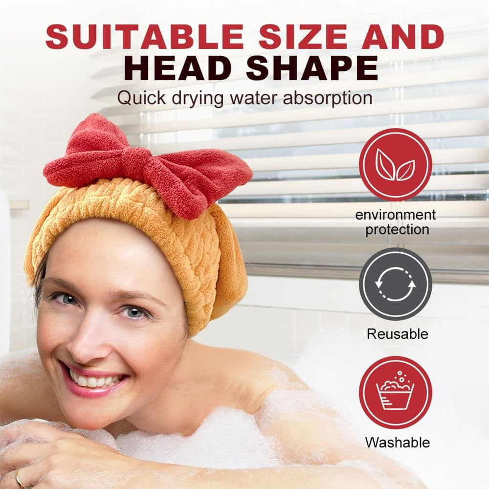 2Pcs wrap-cheveux microfibre: réduction des frisottis sans chaleur.