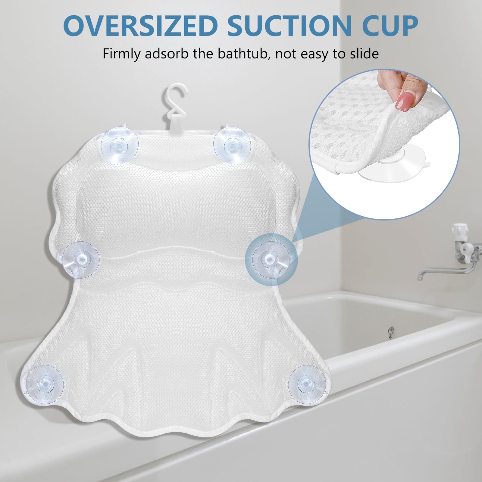 SetSail oreiller bain: soutien du dos et des épaules pendant le bain