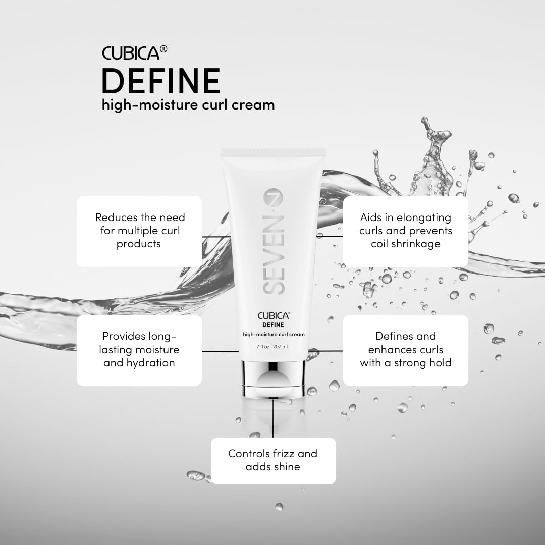 Hydratation durable avec SEVEN Cubica Define pour des boucles souples.