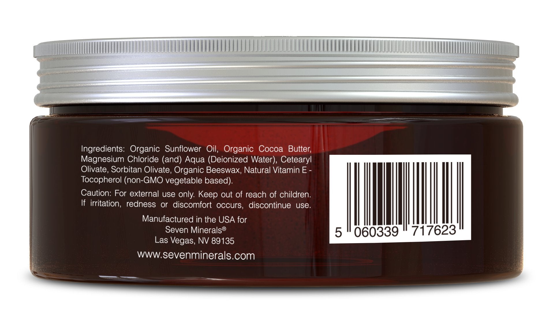Absorption transdermale élevée — Seven Minerals pour muscles.