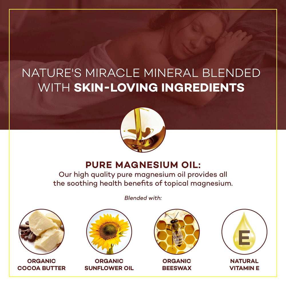 Beurre de cacao et vitamine E dans Seven Minerals — peau hydratée et souple.