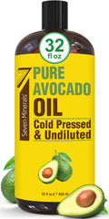Seven Minerals huile d'avocat, flacon presse-a-froid, pure et nourrissante.