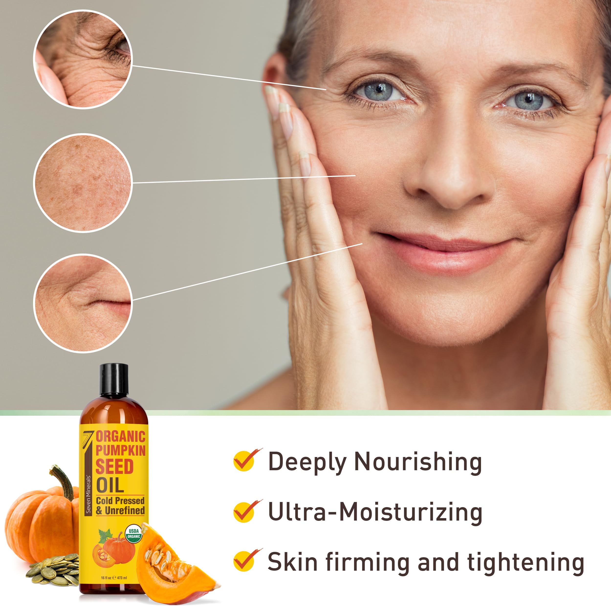Seven Minerals huile graines courge – soin du visage et hydratation douce