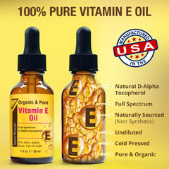 Seven Minerals huile vitamine E appliquée sur le visage pour hydratation en douceur.