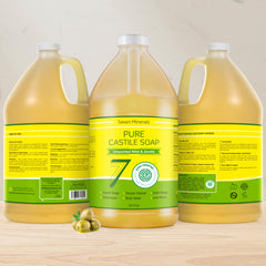 Seven Minerals Pure Castile – Bouteille avec système de dispense et mousse riche