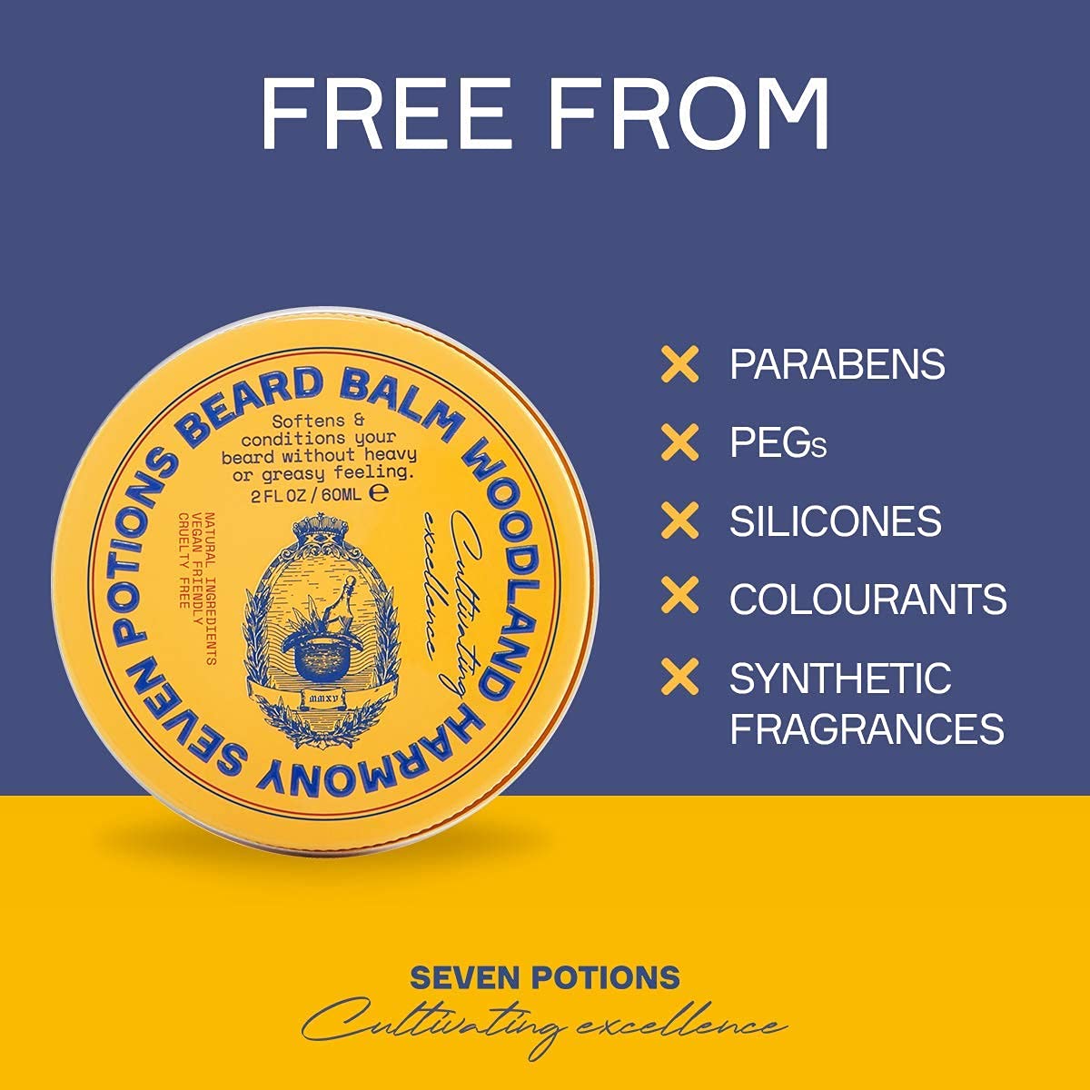 SEVEN POTIONS Baume Barbe Ingrédients Naturels: formule naturelle pour barbe saine