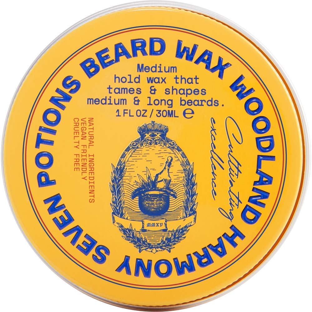 SEVEN POTIONS cire barbe, bouteille 1 oz, contrôle naturel facilité au quotidien.